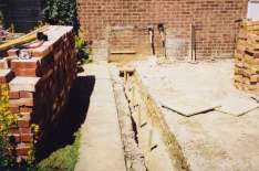 conservatory base footings